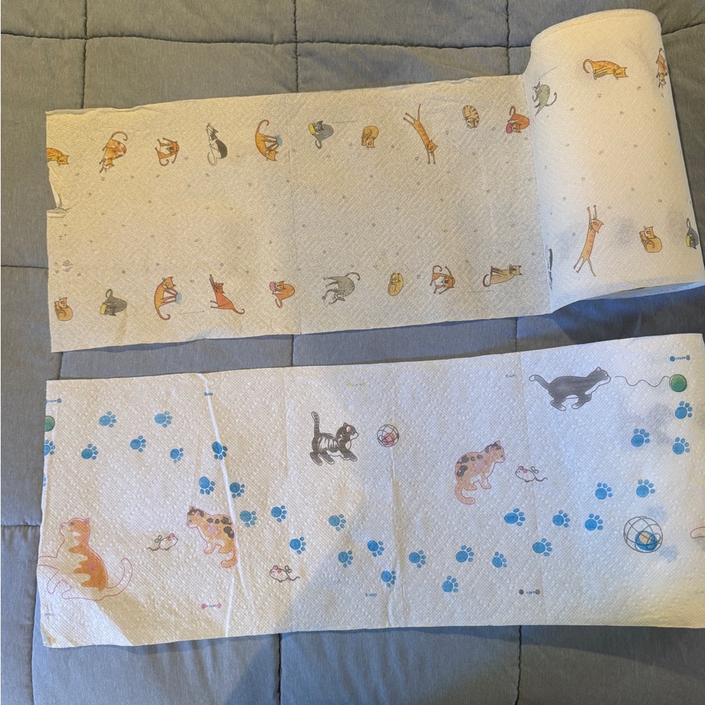 Vintage Cat Patterned Paper Towels